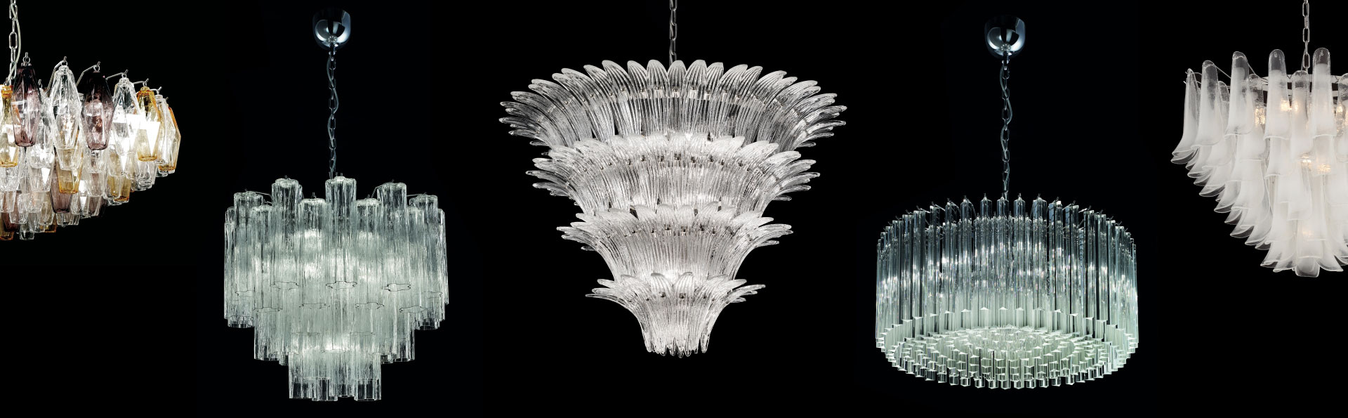 Iluminación Art deco en cristal de Murano