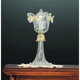 Accademia 1 luz - lampara de mesa pequeña de Murano - color oro transparente