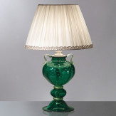 "Leandra" green Murano glass table lamp