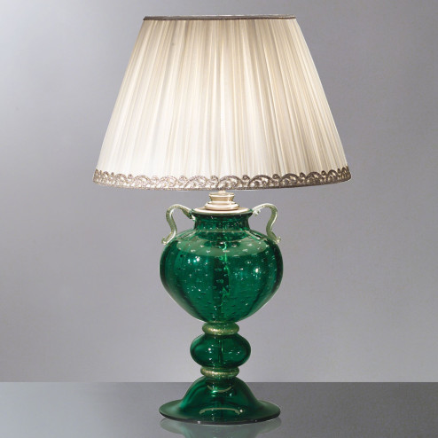 "Leandra" lampe de table vert de Murano
