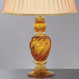 "Selene" lampara ambar de sobremesa de Murano - detalle