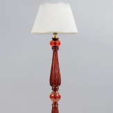 "Pantalone" lampara roja de pie de Murano - detalle