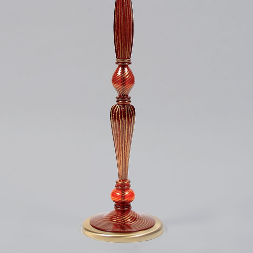 "Pantalone" red Murano glass floor lamp - detail