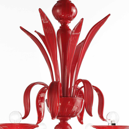 "Paradiso" coral Murano glass chandelier