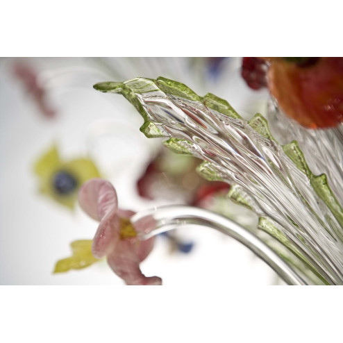 "Santa Fosca" Murano glass chandelier - polychrome detail