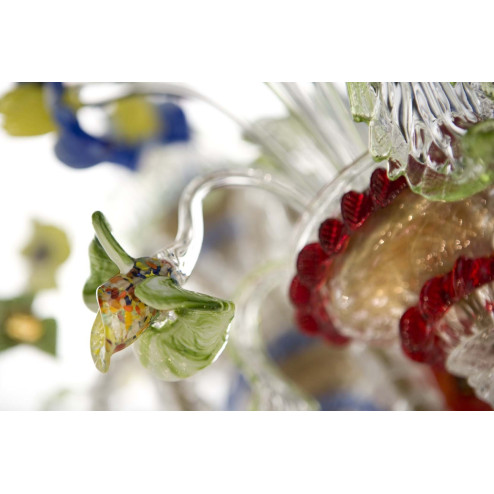 "Santa Fosca" lustre en verre de Murano - polychrome detail