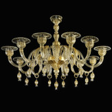 "Orfeo" lampara de cristal de Murano - 12 luces - color oro