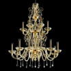 "Re Mida" lampara de araña de Murano - 12+6 luces - todo oro