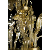"Pallante" Murano glas Kronleuchter  - 9+3 flammig - farbe gold