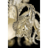 "Persefone" lampara de techo de Murano - 6 luces - blanco oro