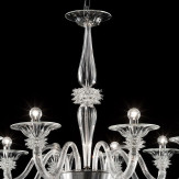 "Magellano" lampara de araña de Murano - 8 luces - transparente