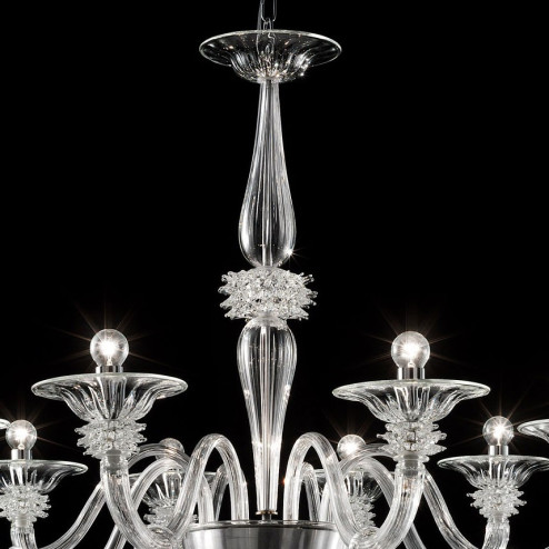 "Magellano" Murano glas Kronleuchter - 8 flammig - transparent 