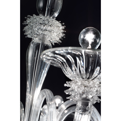 "Magellano" Murano glass chandelier - transparent - detail