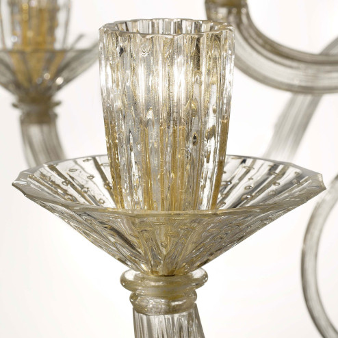 "Dioniso" Murano glass chandelier - all gold - detail