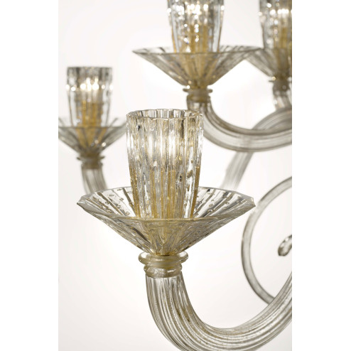 "Dioniso" Murano glass chandelier - all gold - detail
