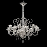 "Dioniso" lampara de araña de Murano - 12 luces - transparente