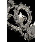 "Oasi" lampara oval de araña de Murano - transparent - detalle
