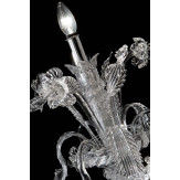 "Oasi" lampara oval de araña de Murano - transparent - detalle