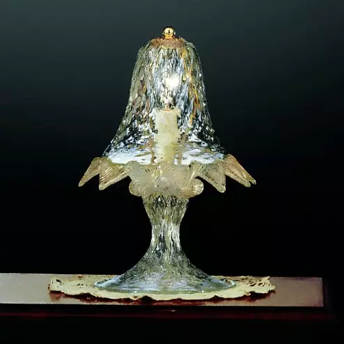Casanova lampe de chevet en verre de Murano-  couleur transparent or