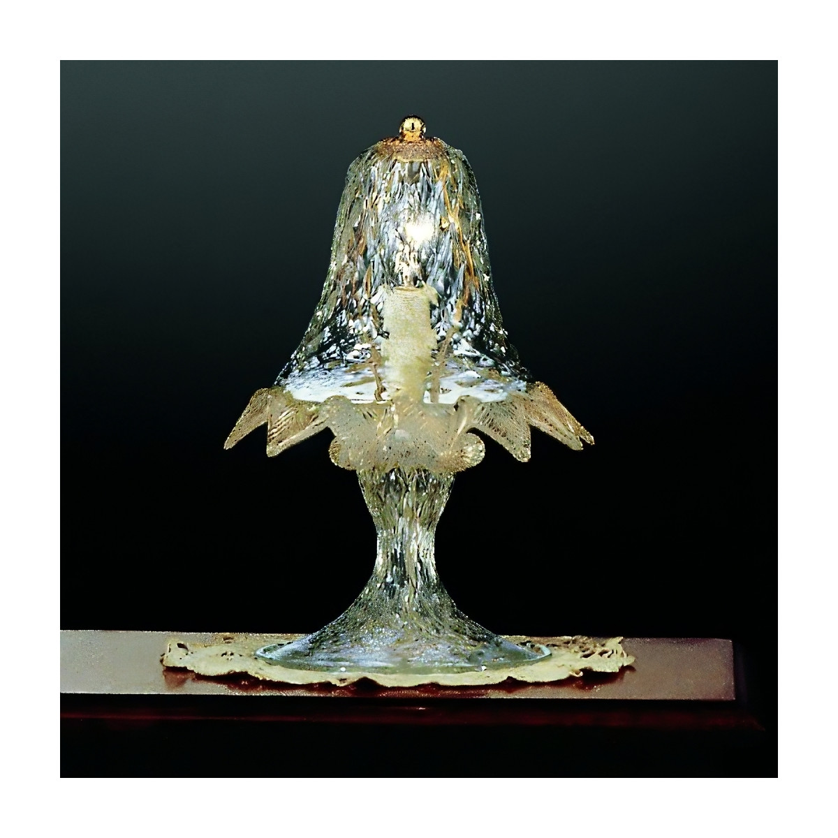 Casanova 1 light Murano small table lamp transparent gold color