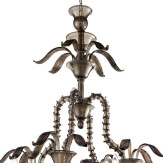 "Giano" lampara de cristal de Murano - 8+4 luces - gris ahumado