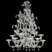 "Ginevra" lampara de araña de Murano - 8+4 luces - transparente