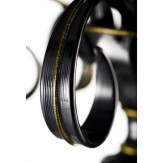 "Griso" Murano glas Kronleuchter - 12 flammig - schwarz und gold - detail