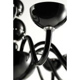 "Raffaello" lampara de araña de Murano - 12 luces - negro - detalle