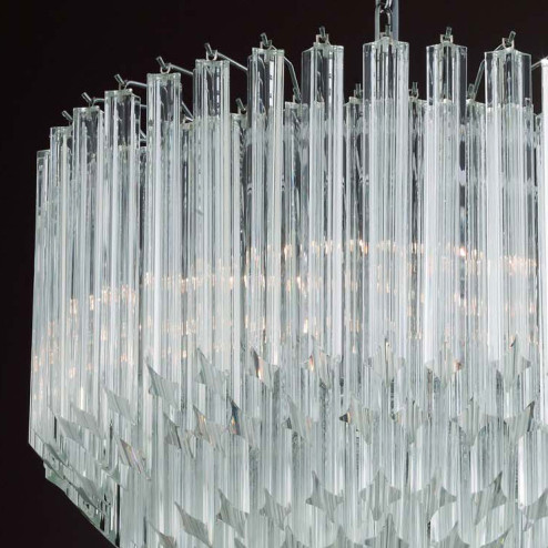 "Harmony" Murano glass chandelier - 6 lights - transparent - detail
