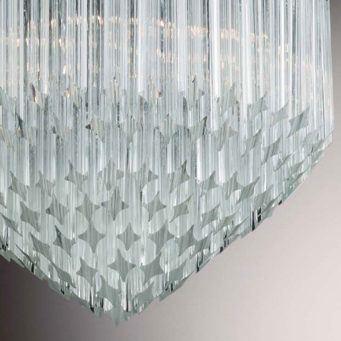 "Harmony" lustre en verre de Murano - 6 lumieres - transparent - detail