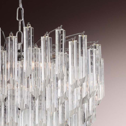 "Nelly" Murano glass chandelier - 6 lights - transparent - detail