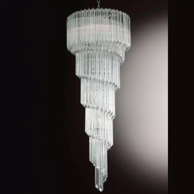 "Marilyn" lustre en cristal de Murano - 12 lumieres - transparent