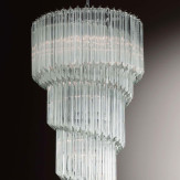 "Marilyn" lustre en cristal de Murano - 12 lumieres - transparent - detail