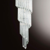 "Marilyn" lustre en cristal de Murano - 12 lumieres - transparent - detail