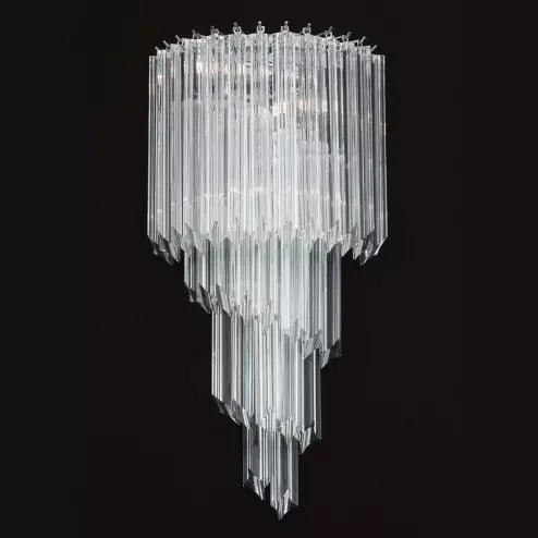 "Marilyn" Murano glas wandleuchte - 3 flammig - transparent