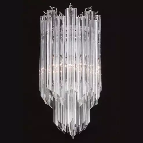 "Aretha" Murano glass sconce - 2 lights - transparent