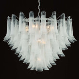 "Calypso" lustre en cristal de Murano - 13 lumieres - blanc