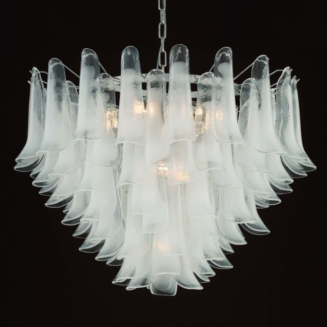 "Calypso" Murano glass chandelier - 13 lights - white