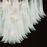 "Calypso" lustre en cristal de Murano - 13 lumieres - blanc - detail