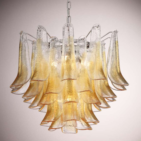 "Calypso" lustre en cristal de Murano - 5 lumieres - ambre
