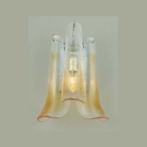 "Calypso" Murano glass wall sconce - 1 light - amber
