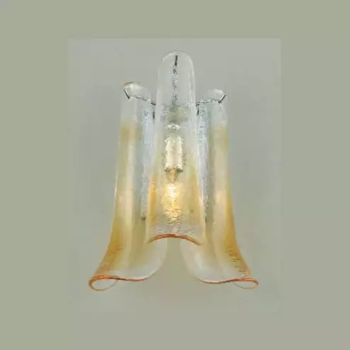"Calypso" Murano glass wall sconce - 1 light - amber