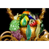 "Cesto di frutta" lampara de araña de Murano - detalle