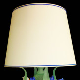 "Iris blu" lampe de table en verre de Murano - detail