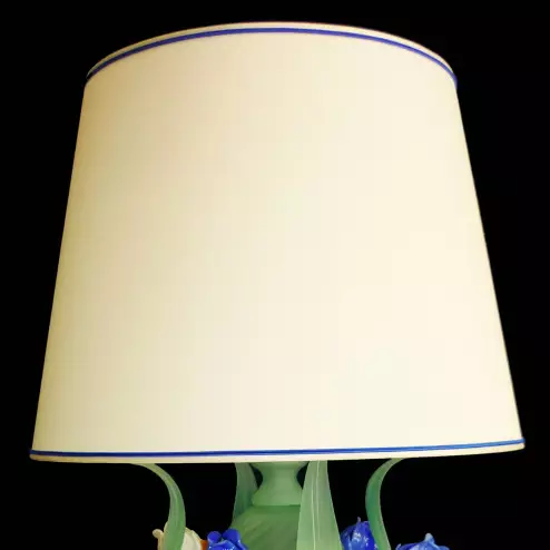"Iris blu" Murano glass table lamp - detail