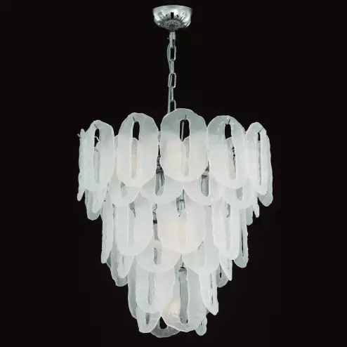 "Vicky" lampara de cristal de Murano - 7 luces - color hielo