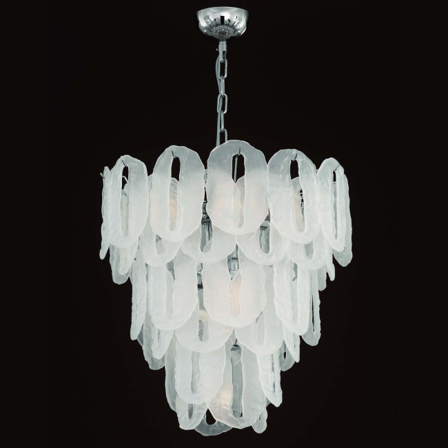 "Vicky" Murano glass chandelier - 7 lights - Ice color