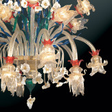 "Immacolata" lampara de araña de Murano - detalle