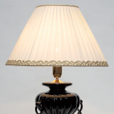 "Asteria" lampara de sobremesa de cristal de Murano -1 luz - negro y oro - detalle