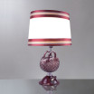 "Nefeli" lampara de sobremesa de cristal de Murano - 1 luz - amatista y plata